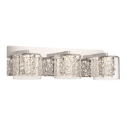George Kovacs Wild Gems 20in 3-Light LED Bath Vanity Light | Modern Chrome and Clear Glass | Bathroom Vanity & Powder Room | Model P1473-077-L