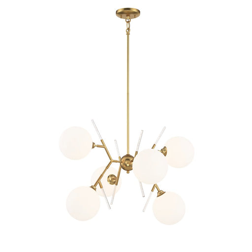 Minka George Kovacs Polares 6-Light Chandelier | Transitional Honey Gold Finish | Dining Room & Living Room | 28in W x 19in H | Model P1486-248