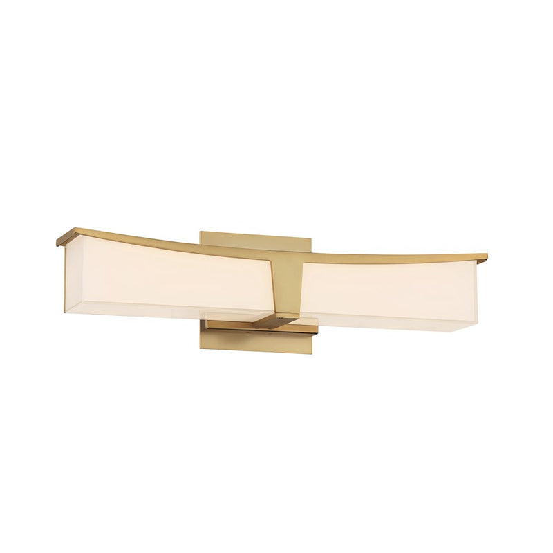 Minka George Kovacs Plane 18in 1-Light LED Bath Vanity Light | Transitional Honey Gold Steel | Bathroom Vanity | 3.88 x 18 x 5 in | Model P1532-248-L