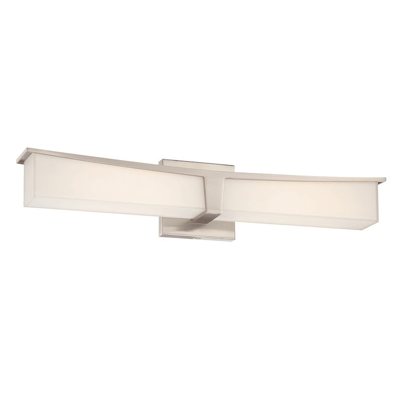 Minka George Kovacs Plane 24in LED Bath Vanity Light | Brushed Nickel Steel | Bathroom Vanity & Powder Room | 24 x 3.88 x 5 in | Model P1533-084-L