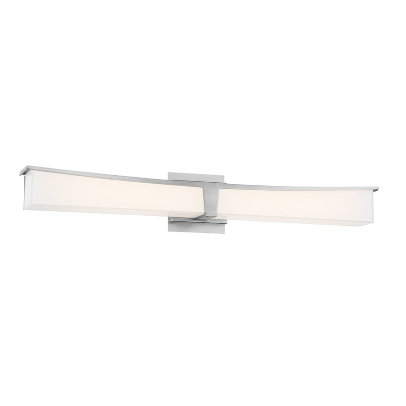 Minka George Kovacs Plane 30in 1-Light LED Bath Vanity Light | Transitional Brushed Nickel | Double Vanity & Powder Room | Model P1534-084-L