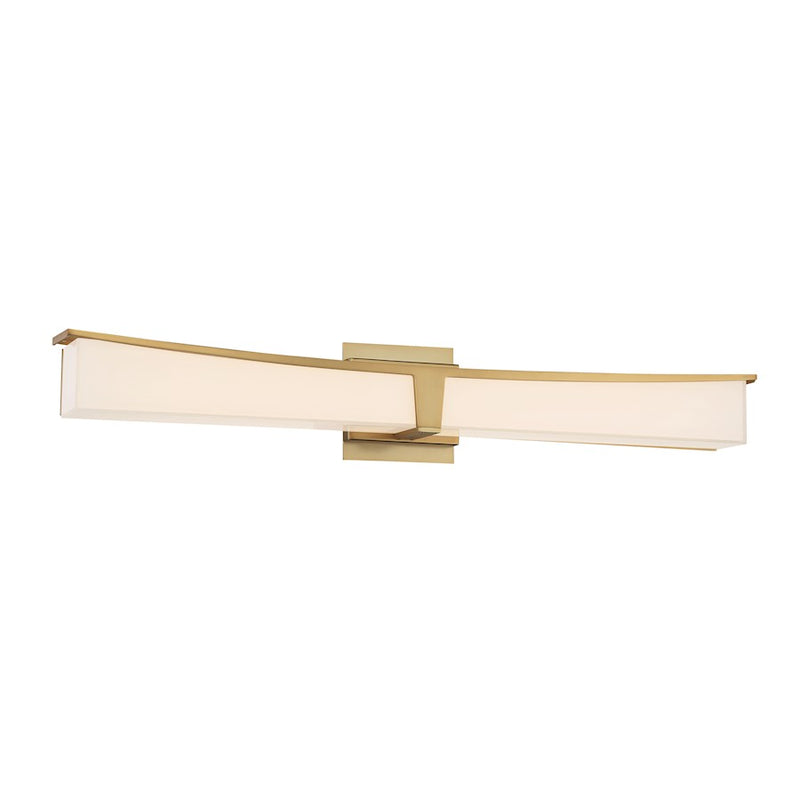 Minka George Kovacs Plane 30in 1-Light LED Bath Vanity Light | Transitional Honey Gold Metal | Bathroom Vanity & Powder Room | Model P1534-248-L