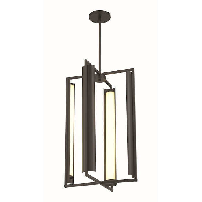 Minka George Kovacs Trizay 1 Light 26" Pendant, Coal/Etched Glass - P1555-66A-L