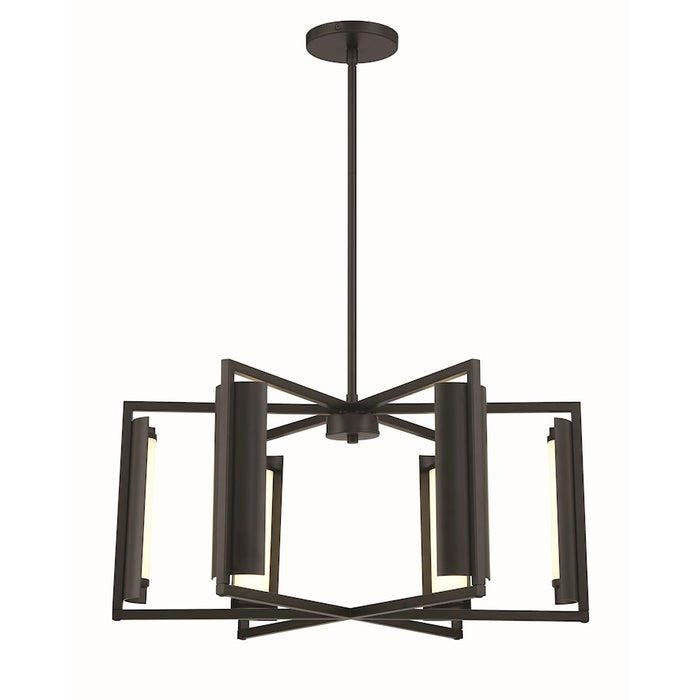 Minka George Kovacs Trizay 1 Light 12" Pendant, Coal/Etched Glass - P1558-66A-L