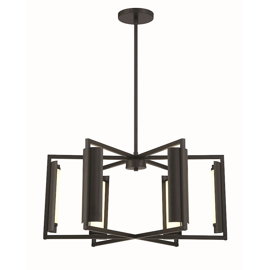 Minka George Kovacs Trizay 1 Light 12" Pendant, Coal/Etched Glass - P1558-66A-L