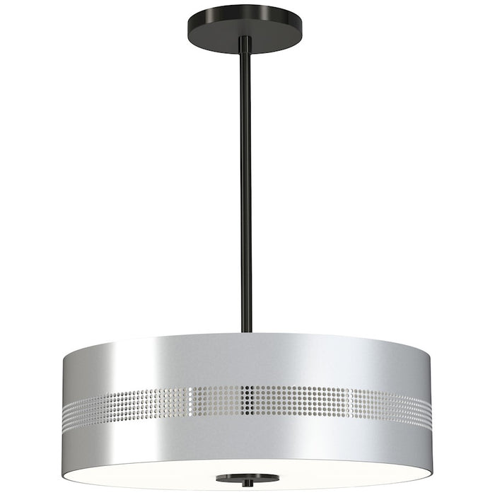 Minka George Kovacs Grid 3 4 Light Semi Flush/Pendant, Coal/Nickel