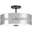 Minka George Kovacs Grid 3 4 Light Semi Flush/Pendant, Coal/Nickel