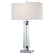 George Kovacs Table Lamp | Chrome Finish | Living Room & Bedroom Accent Light | 10 x 17 x 32 in | Model P1608-077