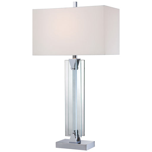George Kovacs Table Lamp | Chrome Finish | Living Room & Bedroom Accent Light | 10 x 17 x 32 in | Model P1608-077