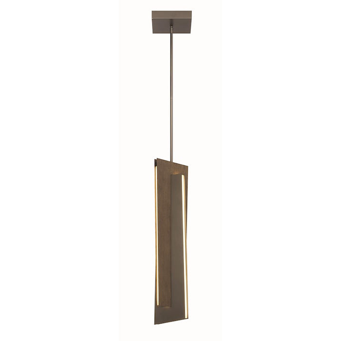 Minka George Kovacs Intersezioni 1 Light Pendant, Iron/Faux Walnut - P1642-895-L