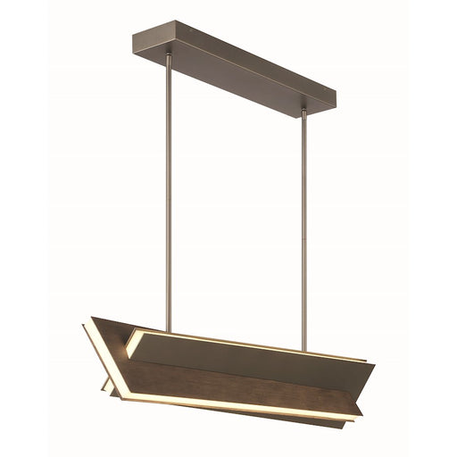 Minka George Kovacs Intersioni 1 Light Island, Iron/Faux Walnut - P1648-895-L