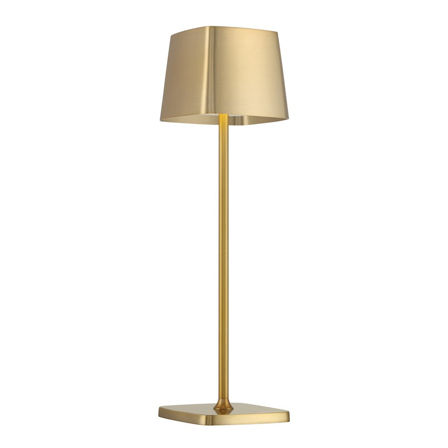 Minka George Kovacs Task Portables LED Table Lamp/Battery, Brass - P1665-695-L