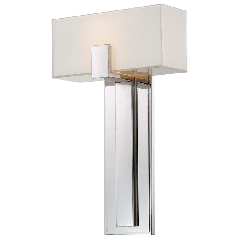 George Kovacs 1-Light Wall Sconce | Contemporary Polished Nickel | Bedroom & Hallway Accent Light | 10 x 4 x 16.5 in | Model P1704-613