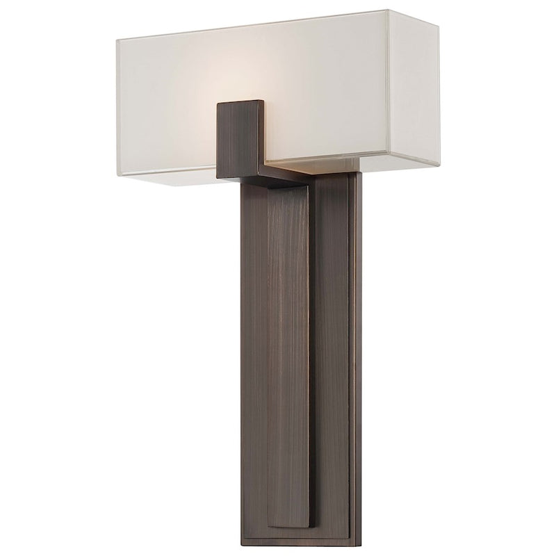 George Kovacs 1-Light Wall Sconce | Contemporary Copper Bronze Patina | Hallway & Bedroom Accent Light | 10 x 4 x 16.5 in | Model P1704-647