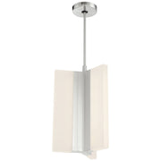 George Kovacs Skinny 10in 3-Light LED Pendant | Contemporary Brushed Nickel and Frosted Acrylic | Kitchen Island & Dining Room | Model P1722-084-L
