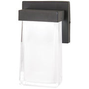 George Kovacs After Glow 10in 1-Light LED Wall Sconce | Arts & Crafts Pebble Bronze and Clear Etched White Glass | Hallway & | Model P1732-286-L