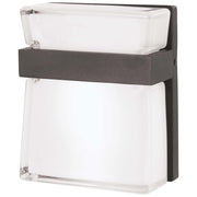 George Kovacs Belted 8in 1-Light LED Wall Sconce | Contemporary Pebble Bronze and Etched White Glass | Indoor & Covered Patio | Model P1741-286-L