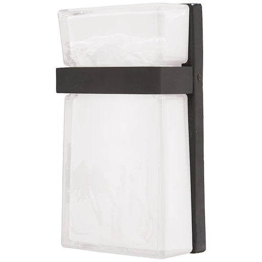 George Kovacs Belted 11in 1-Light Wall Sconce | Industrial Pebble Bronze and Etched White Glass | Hallway & Bathroom Accent | Model P1742-286-L