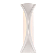 George Kovacs Roll Up 23in 1-Light Outdoor LED Wall Sconce | Contemporary Sand White | Covered Patio & Entryway | Model P1751-655-L