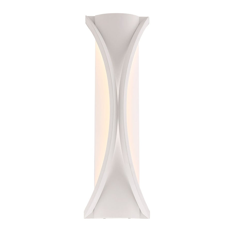 George Kovacs Roll Up 23in 1-Light Outdoor LED Wall Sconce | Contemporary Sand White | Covered Patio & Entryway | Model P1751-655-L