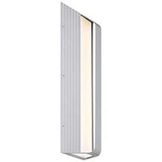 George Kovacs Launch 8in 1-Light Outdoor LED Wall Sconce | Modern Sand Silver Metal | Covered Patio & Entryway | 8 x 5 x 24 in | Model P1752-295-L