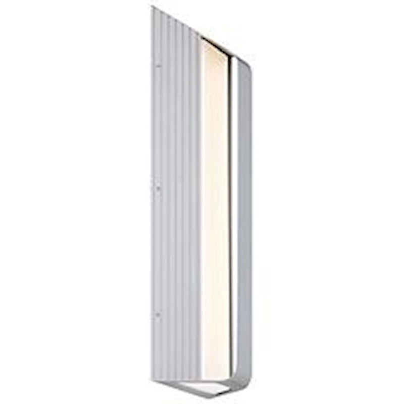 George Kovacs Launch 8in 1-Light Outdoor LED Wall Sconce | Modern Sand Silver Metal | Covered Patio & Entryway | 8 x 5 x 24 in | Model P1752-295-L