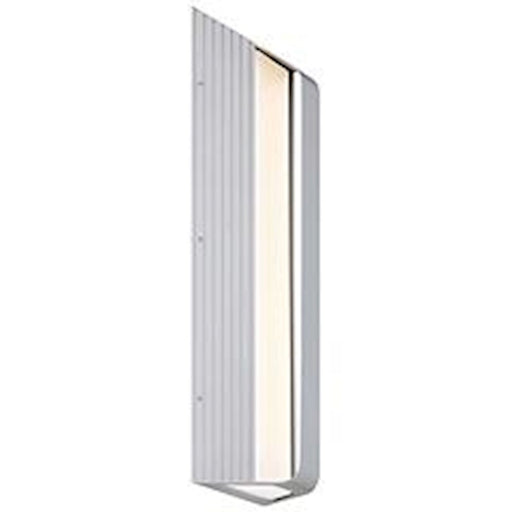 George Kovacs Launch 8in 1-Light Outdoor LED Wall Sconce | Modern Sand Silver Metal | Covered Patio & Entryway | 8 x 5 x 24 in | Model P1752-295-L