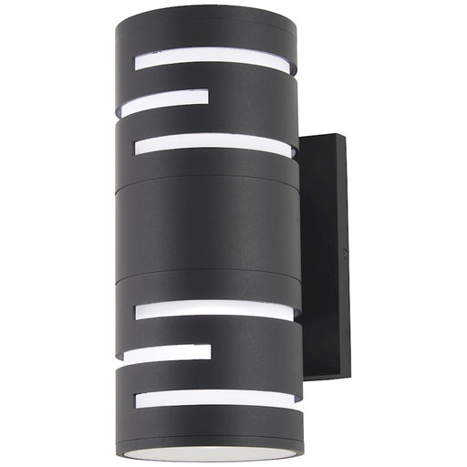 George Kovacs Groovin 12in 1-Light LED Wall Sconce | Contemporary Black and Frosted Glass | Hallway & Bathroom Accent | Model P1761-066-L