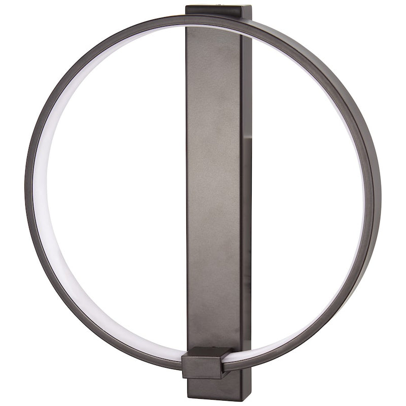 George Kovacs Bypass 13in 1-Light LED Wall Sconce | Modern Chocolate Finish and Acrylic Shade | Hallway & Bedroom Accent | Model P1779-675-L