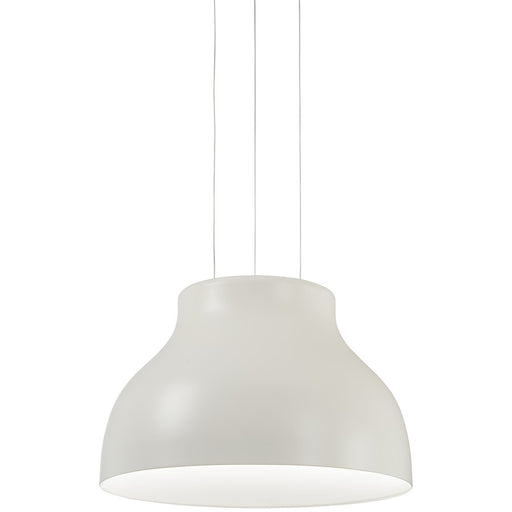 George Kovacs Kettle Up 17in LED Pendant | Modern Matte White and Acrylic | Kitchen Island & Dining Room | 17 x 10 in | Model P1780-044B-L