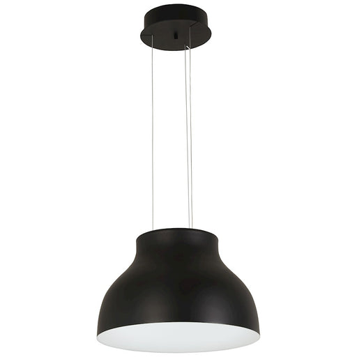 George Kovacs Kettle Up 17in 1-Light LED Pendant | Industrial Matte Black and Acrylic | Kitchen Island & Dining Room | 17 x 59 in | Model P1780-066A-L