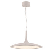George Kovacs Hover 19in 1-Light LED Pendant | Contemporary Matte White Finish | Kitchen Island & Dining Room | 19 x 19 x 10 in | Model P1781-044B-L