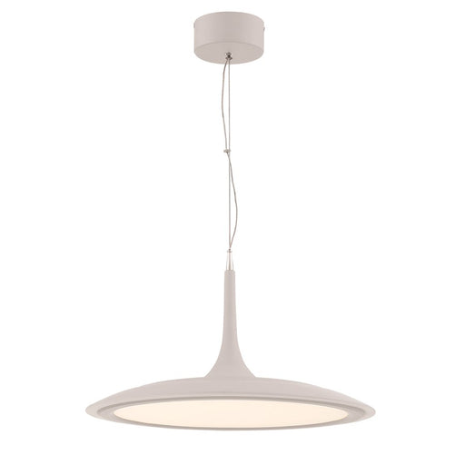 George Kovacs Hover 19in 1-Light LED Pendant | Contemporary Matte White Finish | Kitchen Island & Dining Room | 19 x 19 x 10 in | Model P1781-044B-L
