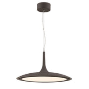 George Kovacs Hover 19in LED Pendant | Contemporary Dark Grey Metal | Dining Room & Living Room Light | Model P1781-719-L