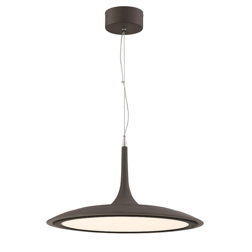 George Kovacs Hover 19in LED Pendant | Contemporary Dark Grey Metal | Dining Room & Living Room Light | Model P1781-719-L
