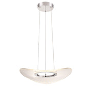 George Kovacs Light Ray 20in 2-Light LED Pendant | Contemporary Brushed Nickel Finish | Kitchen Island & Dining Room | Model P1782-084-L