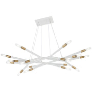 George Kovacs Star Crossed 38in 16-Light Island Light | Contemporary Sand White and Honey Gold | Kitchen Island & Dining Room | Model P1785-722