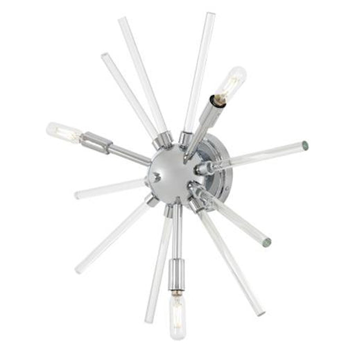 George Kovacs Spiked 20in 3-Light Wall Sconce | Contemporary Chrome and Clear Glass | Living Room & Dining Room Accent | Model P1790-077