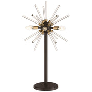 George Kovacs Spiked LED Table Lamp | Retro Futuristic Painted Bronze Clear Glass | Living Room & Bedroom Accent | 16 x 16 x 31 in | Model P1797-416-L
