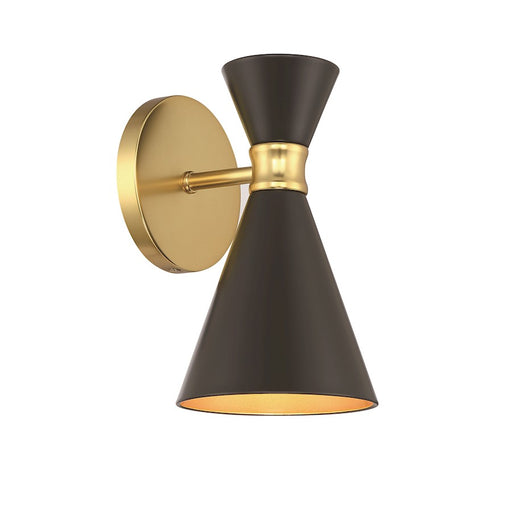 Minka George Kovacs Conic 1 Light Wall Sconce, Honey Gold+Coal/Steel - P1826-248