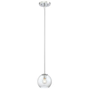 George Kovacs Exposed 1-Light Mini Pendant | Chrome Smoked Glass | Kitchen Island & Dining Room | 6 x 6 x 6 in | Model P1840-077