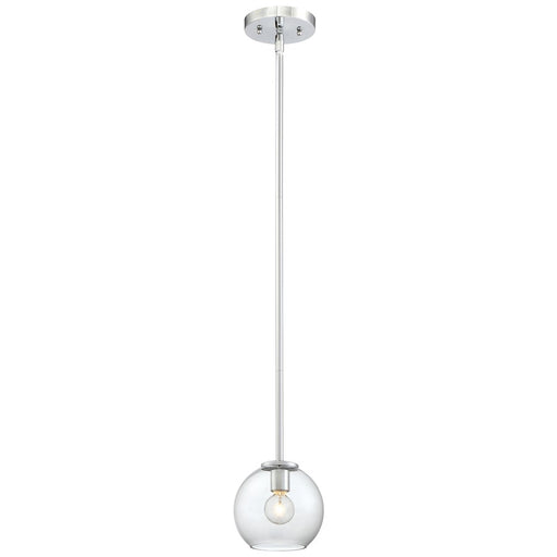 George Kovacs Exposed 1-Light Mini Pendant | Chrome Smoked Glass | Kitchen Island & Dining Room | 6 x 6 x 6 in | Model P1840-077