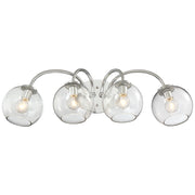 George Kovacs Exposed 4-Light Bath Vanity | Chrome Smoked Glass | Bathroom Vanity Light | 27 x 9.5 x 8.5 in | Model P1844-077