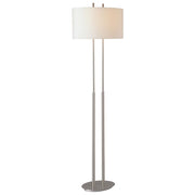 George Kovacs 2-Light Floor Lamp | Contemporary Brushed Nickel | Living Room & Bedroom Reading Lamp | 12 x 19 x 62 in | Model P188-084