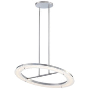 George Kovacs Twist & Shout 25in LED Pendant | Contemporary Chrome | Kitchen Island & Dining Room | 25 x 25 x 2 in | Model P1900-077-L