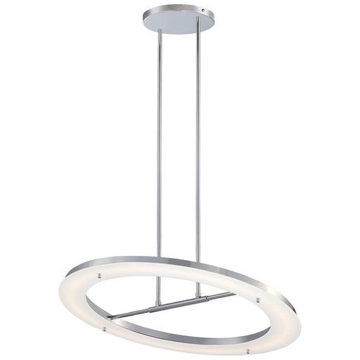 George Kovacs Twist & Shout 25in LED Pendant | Contemporary Chrome | Kitchen Island & Dining Room | 25 x 25 x 2 in | Model P1900-077-L