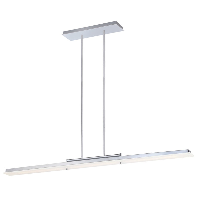 George Kovacs Twist & Shout 46in LED Island Light | Contemporary Chrome | Kitchen Island & Dining Room | 46 x 3 x 2 in | Model P1902-077-L
