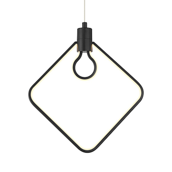 Minka George Kovacs Edison's Outline 13" Pendant, Coal/Silicone - P1904-66A-L