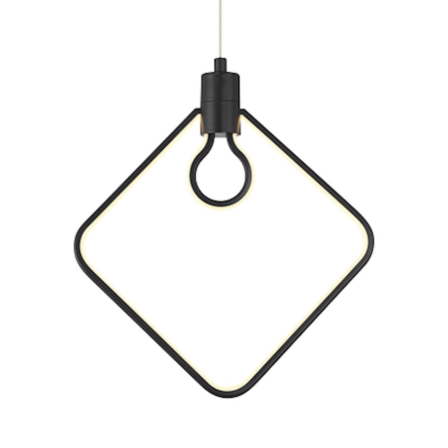 Minka George Kovacs Edison's Outline 13" Pendant, Coal/Silicone - P1904-66A-L