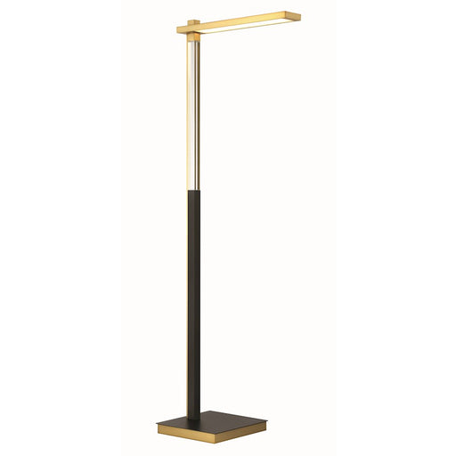 Minka George Kovacs Sauvity 1 Light Floor Lamp, Coal & Soft Brass - P1927-726-L